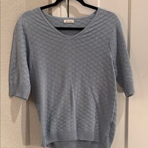 Ella Moss Light Blue V-Neck Sweater